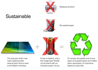 Illustration for article titled Napkin PC Concept Utilizes Multi-Touch E-Paper Display and RF Technology